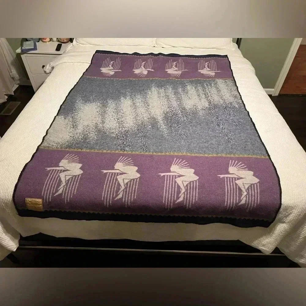 VTG 1993 Well Spring Faribault Woolen Mill 100% Wool Throw Blanket